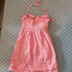 American Eagle Outfitters Pink Striped Mini Dress Sz 8 EUC